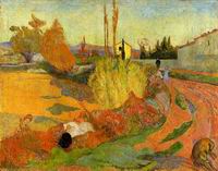 (image for) Paul Gauguin paintings artwork Landscape Farmhouse in Arles 1888