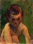 (image for) Handmade Oil painting for home canvas, oil painting framed canvas for living room Paul Gauguin paintings Little Breton Bather 1888