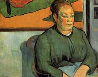(image for) Handmade Oil painting for home canvas, oil painting framed canvas for living room Paul Gauguin paintings Madame Roulin 1888