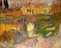 (image for) Handmade Oil painting for home canvas, oil painting framed canvas for living room Paul Gauguin paintings art Mas near Arles 1888