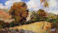 (image for) Handmade oil painting Copy paintings of famous artists Paul Gauguin paintings Meadow in Martinique 1887