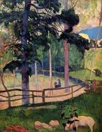 (image for) Paul Gauguin paintings artwork Nostalgic Promenade 1889