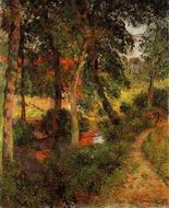 (image for) Handmade Oil painting for home canvas, oil painting framed canvas for living room Paul Gauguin paintings art Pere Jean's Path 1885