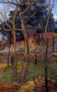 Reproduction of Paul Gauguin painting artwork Bare Trees 1885
