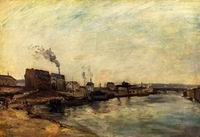 (image for) Handmade oil painting Copy paintings of famous artists Paul Gauguin paintings art Port de Grenelle 1875