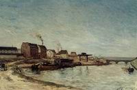 (image for) Handmade oil painting Copy paintings of famous artists Paul Gauguin paintings Port de Grenelle 1875 2