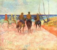 (image for) Handmade oil painting Copy paintings of famous artists Riders on the Beach 1902