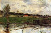 (image for) Handmade oil painting Copy paintings of famous artists Riverside (aka Breton Landscape) 1879