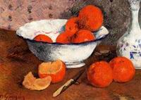 (image for) Handmade Oil painting for home canvas, oil painting framed canvas for living room Still Life with Oranges 1880