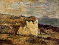 (image for) Handmade oil painting Copy paintings of famous artists Paul Gauguin paintings Cliff near Dieppe 1885