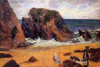 (image for) Handmade oil painting Copy paintings of famous artists Paul Gauguin paintings art Cows by the Sea 1886