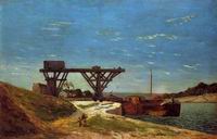 (image for) Paul Gauguin paintings art Crane on the Banks of the Seine 1875