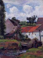(image for) Handmade oil painting Copy paintings of famous artists Paul Gauguin paintings artwork Farm in Osny 1883
