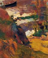 (image for) Paul Gauguin paintings Fishermen and Bathers on the Aven 1888
