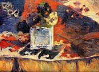 (image for) Paul Gauguin paintings art Flowers and Carpet (aka Pansies) 1880