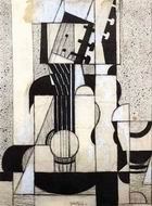 (image for) Handmade oil painting Copy paintings of famous artists Still Life with Guitar 1912-1913