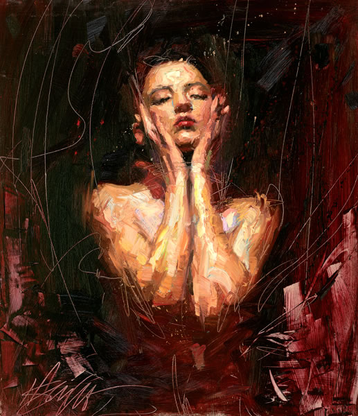 (image for) Handmade oil painting Copy paintings of famous artists Henry Asencio's paintings Beholding - Click Image to Close