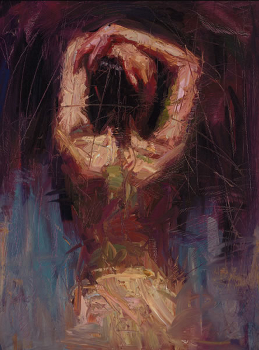 (image for) Handmade Oil painting for home canvas, oil painting framed canvas for living room Henry Asencio's oil painting, repose