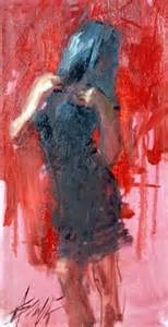 (image for) Handmade oil painting Copy paintings of famous artists Henry Asencio's painting black dress