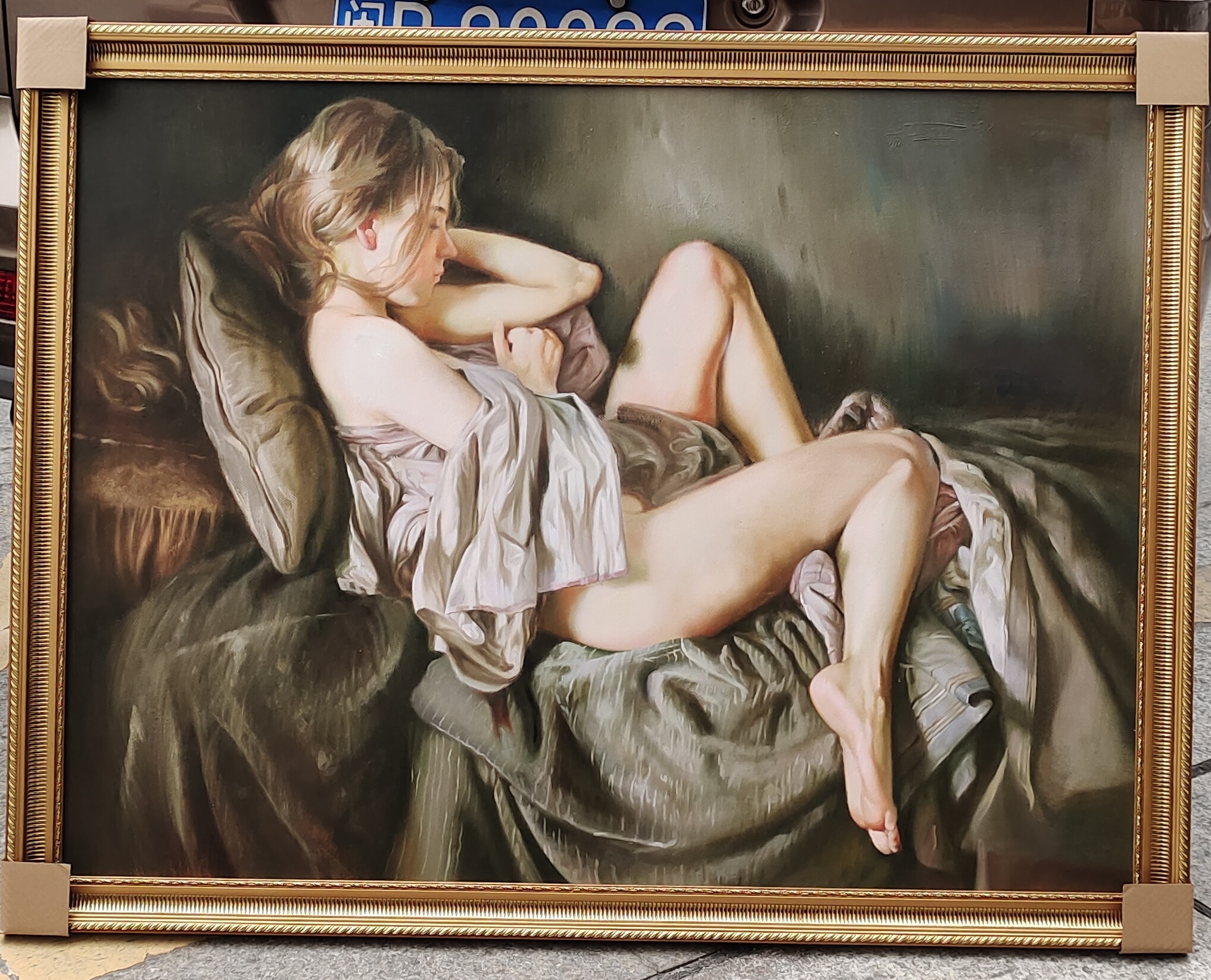 (image for) 48" x 36" Framed oil painting Reproduction of Serge Marshennikov