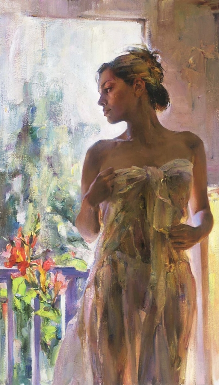 (image for) Reproduction painting Michael and Inessa Garmash Rare Beauty - Click Image to Close