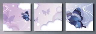 (image for) Blue Butterfly In The Dream Modern Abstract Oil Painting - Click Image to Close