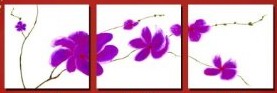 (image for) The Purple Flowers Modern Wall Art on canvas for Home Decals