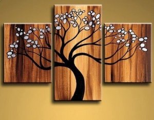 (image for) Beautiful Tree Modern Abstract Wall Art Oil Painting on canvas - Click Image to Close
