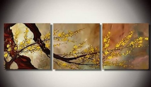 (image for) Flower and Tree Modern Abstract Wall Art Oil Painting on canvas