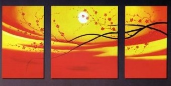 (image for) Shining Sun Modern Abstract Oil Painting Wall Art on canvas