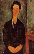 (image for) Handmade Oil painting for home canvas, oil painting framed canvas for living room Portrait of Chaim Soutine 1917