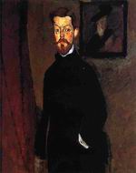 (image for) Handmade Oil painting for home canvas, oil painting framed canvas for living room Portrait of Dr. Paul Alexandre 1909