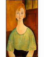 (image for) Handmade oil painting Copy paintings of famous artists Girl in Green Blouse