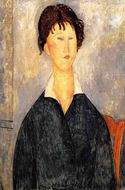 (image for) Handmade oil painting Copy paintings of famous artists Portrait of a Woman with a White Collar 1919