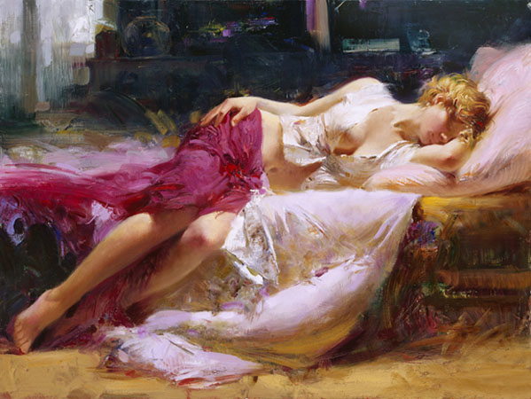 (image for) Famous romance paintings, romantic women Dreaming In Colour reproductions of paintings