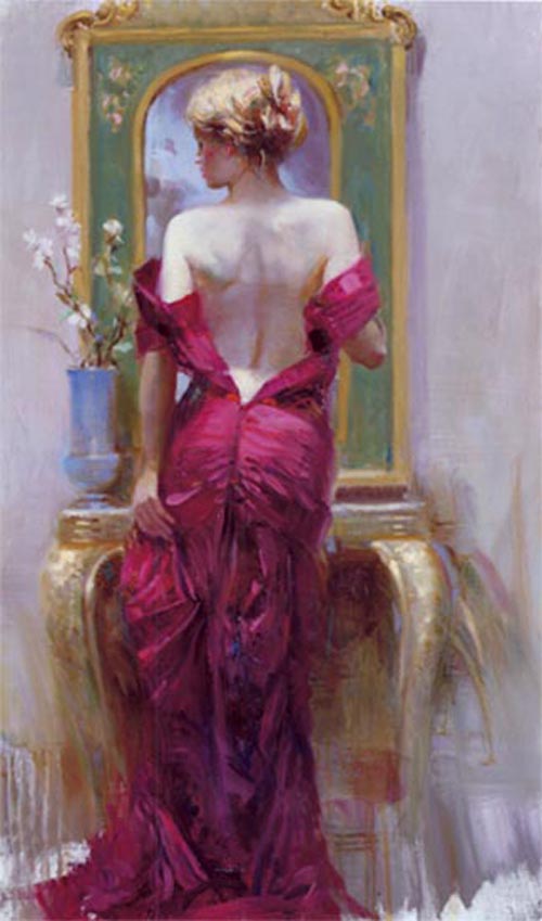 (image for) Famous romance paintings, romantic women Elegant Seduction painting reproductions on canvas