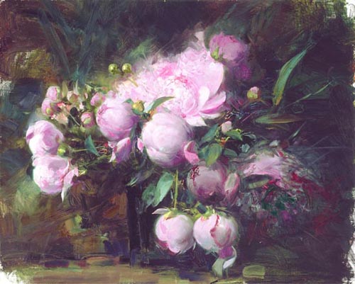 (image for) Romantic oil paintings, Romantic Wall Art For Bedroom, Famous romance Paintings Peonies reproductions oil paintings