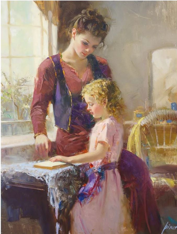 (image for) Pino Daeni's solace reproductions oil paintings on canvas, oil painting on canvas wall art - Click Image to Close