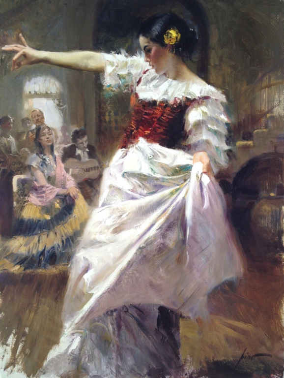 (image for) Famous romance paintings, romantic women paintings The Dancer reproduction paintings on canvas