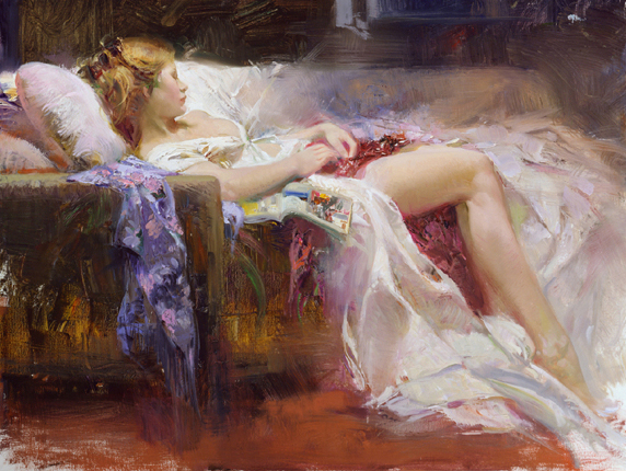 (image for) Famous romance paintings, romantic women paintings Sweet Repose reproductions on canvas