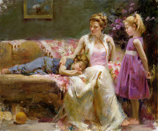 (image for) Pino Daeni's oil painting on canvas art A Time To Remember