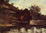 (image for) Paul Cezanne paintings artwork, A Bend in the River 1865 1868