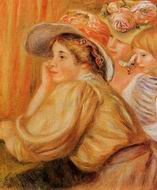 Pierre-Auguste Renoir painting After Bathing Seated Female Nude