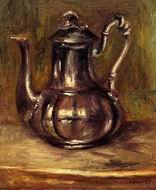 (image for) Handmade Oil painting for home canvas, oil painting framed canvas for living room Pierre-Auguste Renoir paintings art Coffee Pot