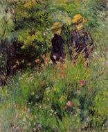 (image for) Pierre-Auguste Renoir art Conversation in a Rose Garden 1876