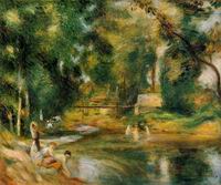 (image for) Pierre-Auguste Renoir paintings artwork Essoyes Landscape 1894