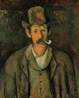 (image for) Handmade Oil painting for home canvas, oil painting framed canvas for living room Man with a Pipe 1893