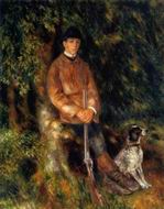 Pierre-Auguste Renoir paintings Alfred Berard and His Dog 1881