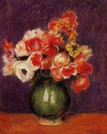 (image for) Pierre-Auguste Renoir paintings artwork Flowers in a Vase 1901