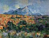 (image for) Handmade Oil painting for home canvas, oil painting framed canvas for living room Mont Sainte Victoire 1904 1906